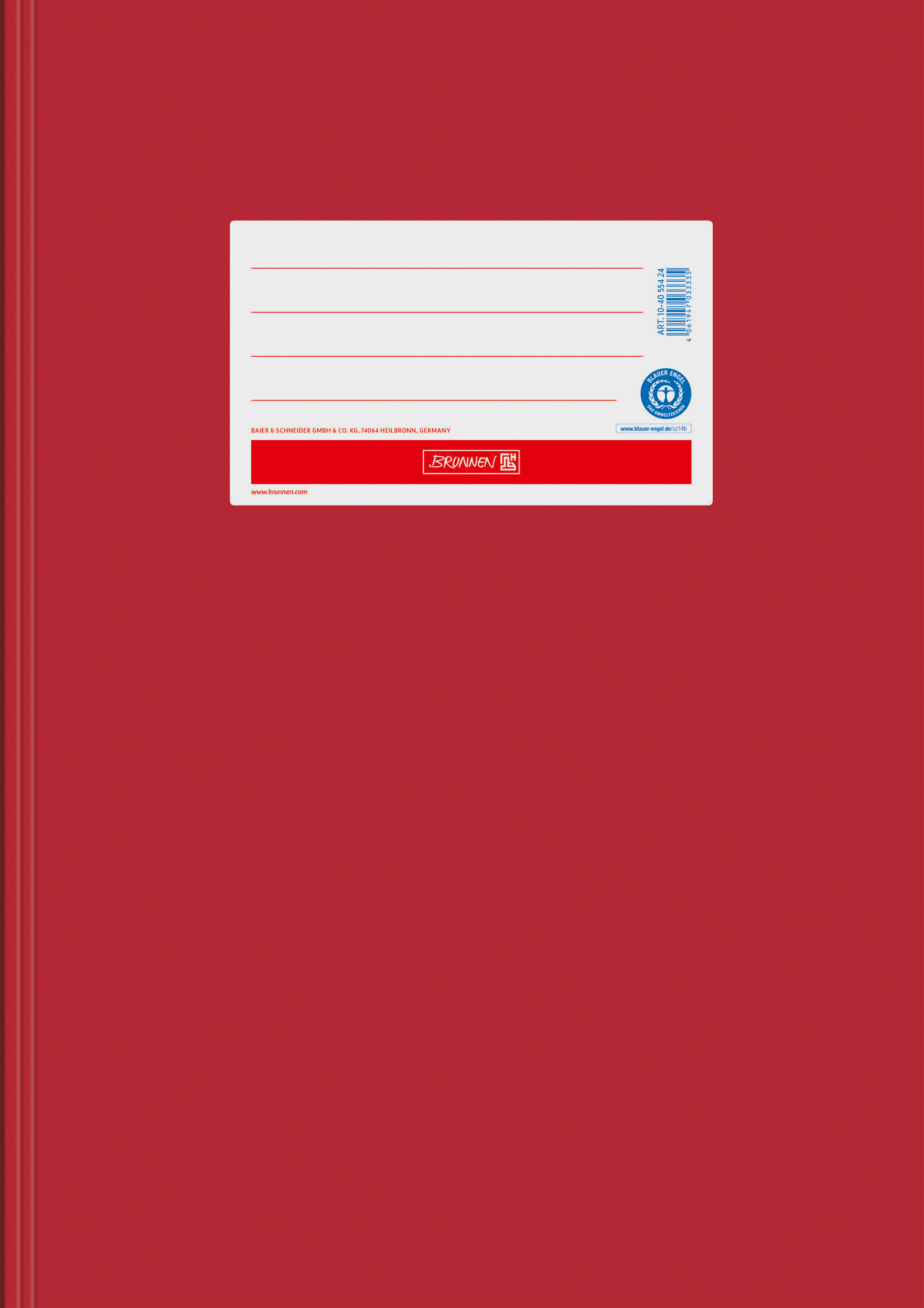 Hefthülle A4 Papier hochrot RCP