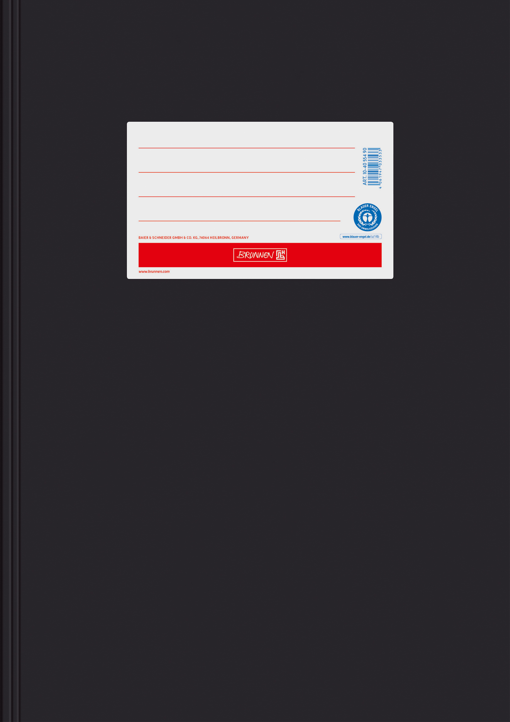 Hefthülle A4 Papier schwarz RCP