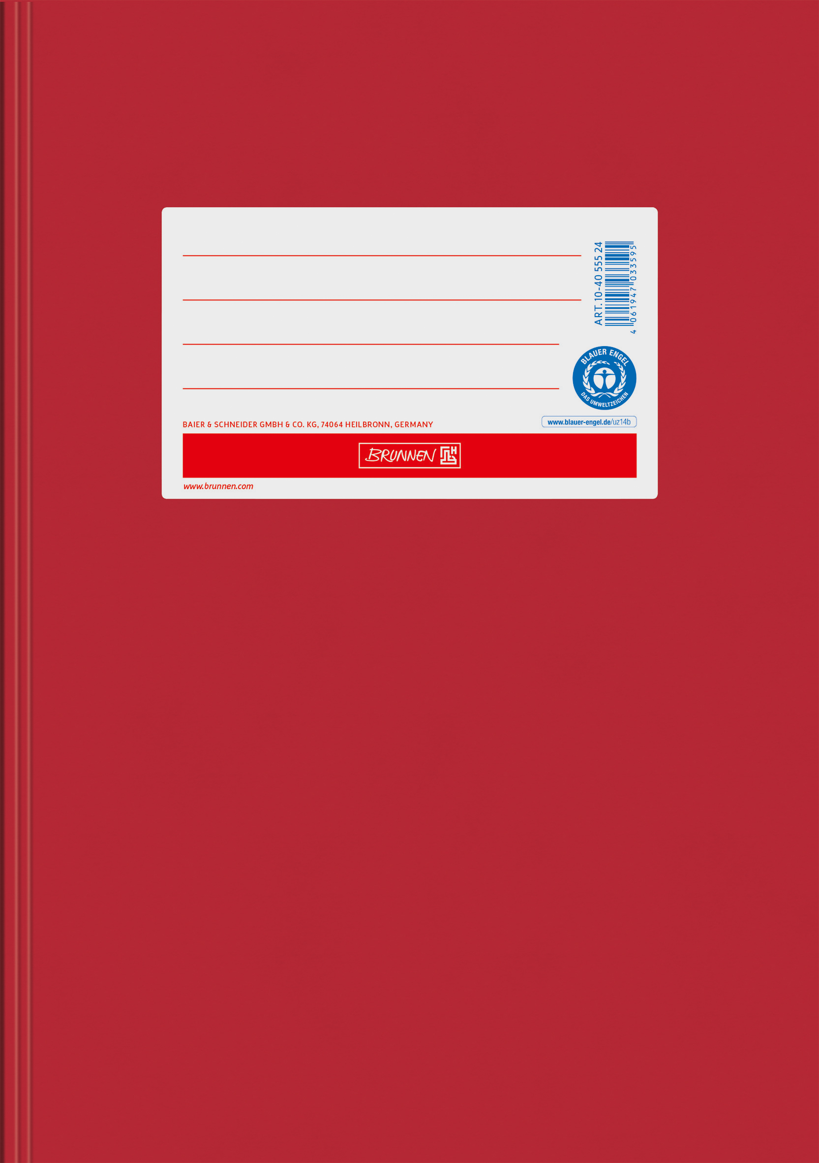 Hefthülle A5 Papier hochrot RCP