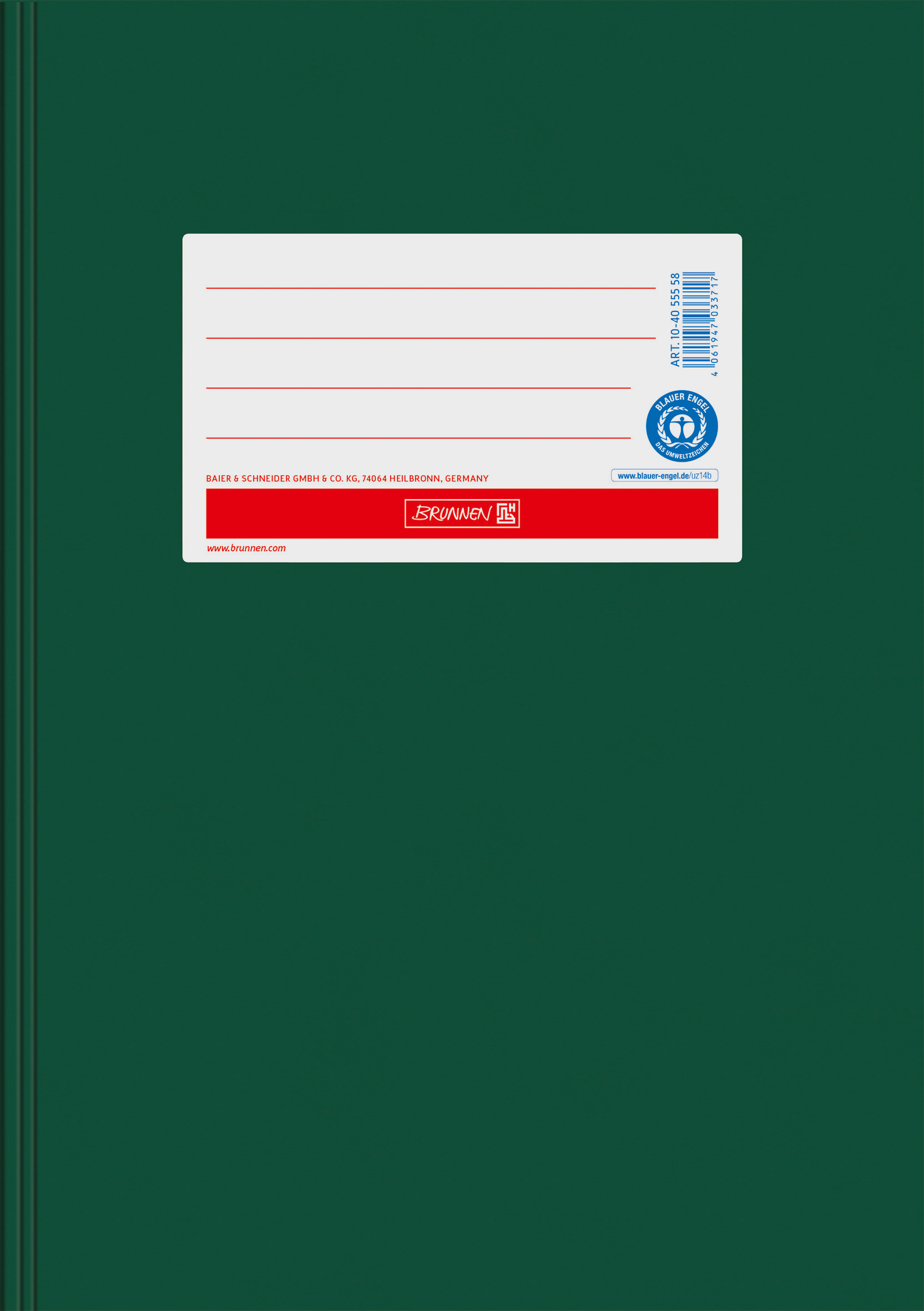 Hefthülle A5 Papier dgrün RCP