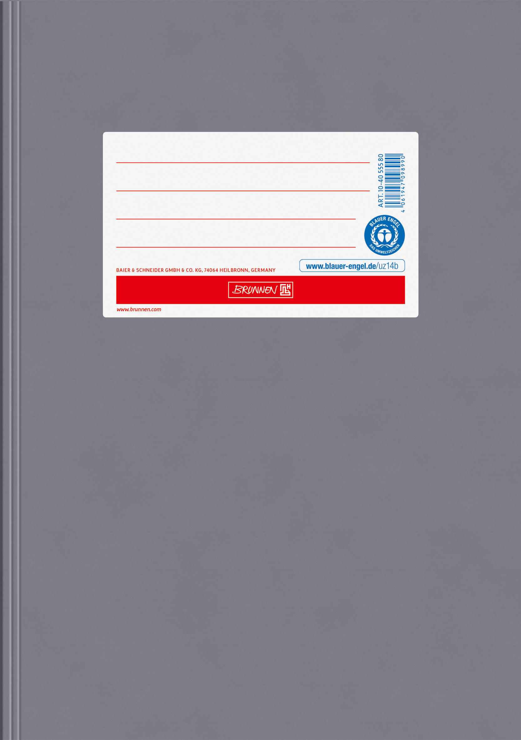 Hefthülle A5 Papier grau