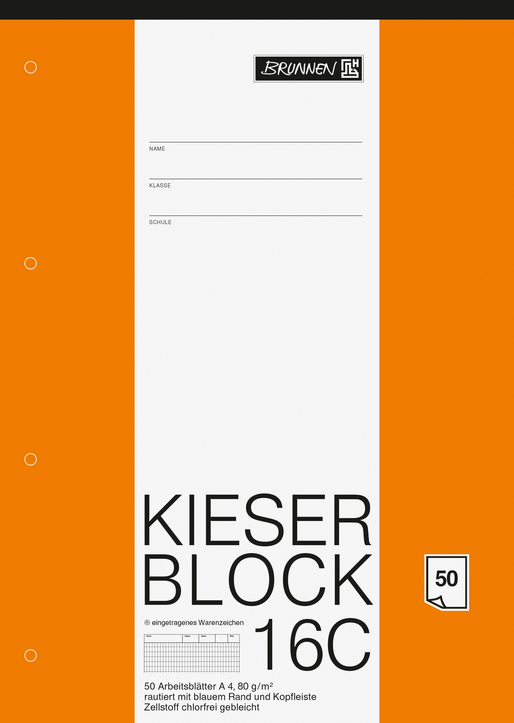 Kieserbl A4 Lin16 80g 50Bl gel