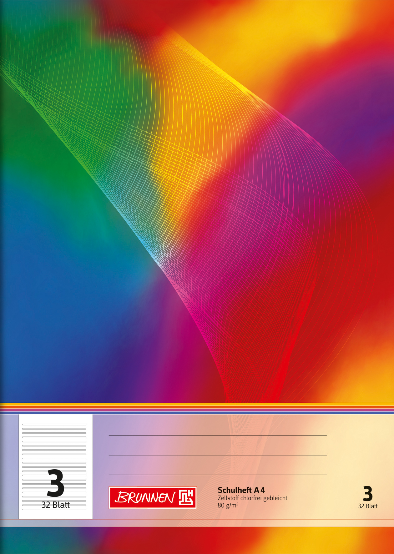 Heft A4 32 Blatt Lin 03 FSC