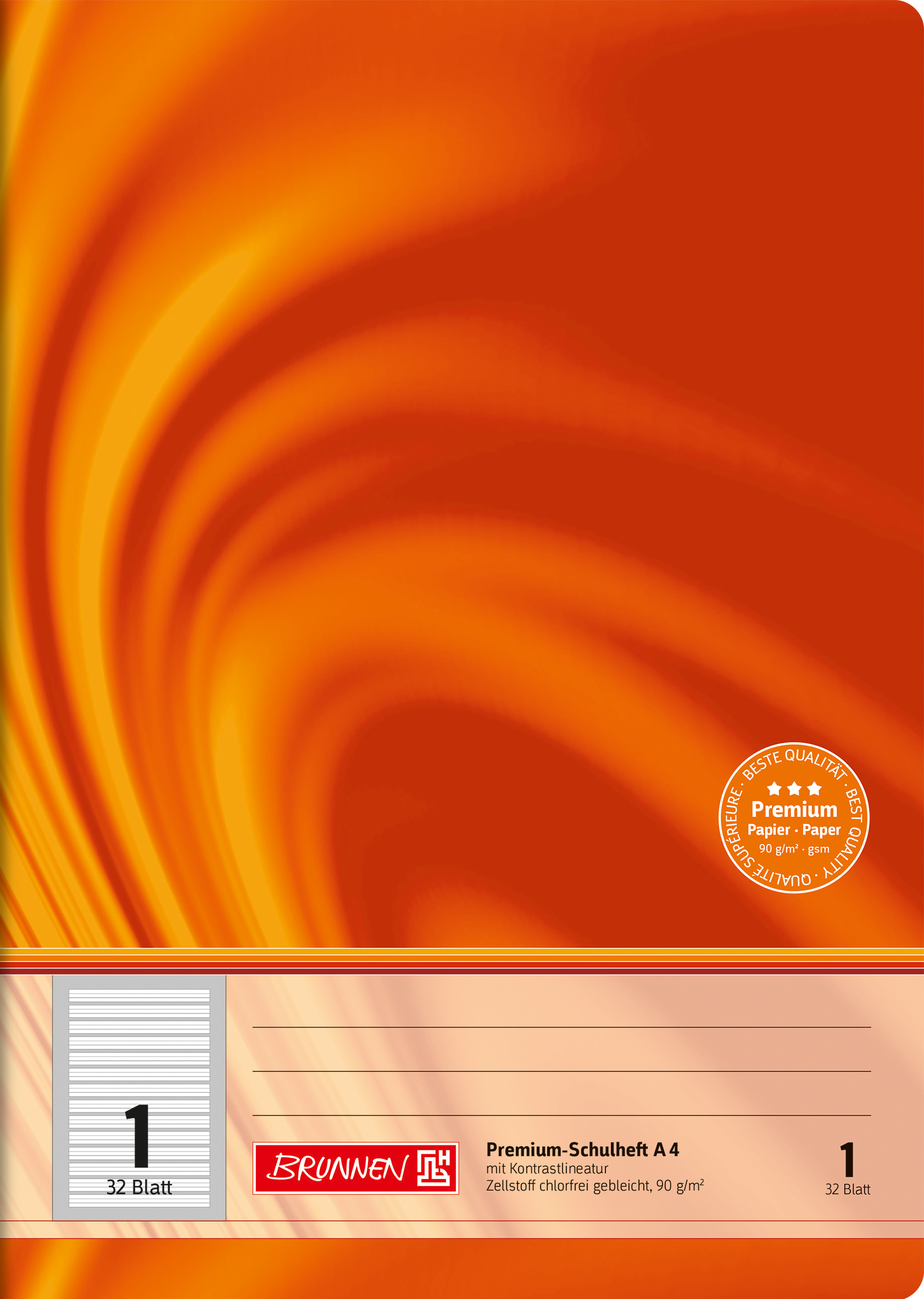 Heft A4 32 Blatt Lin 01 FSC Viv