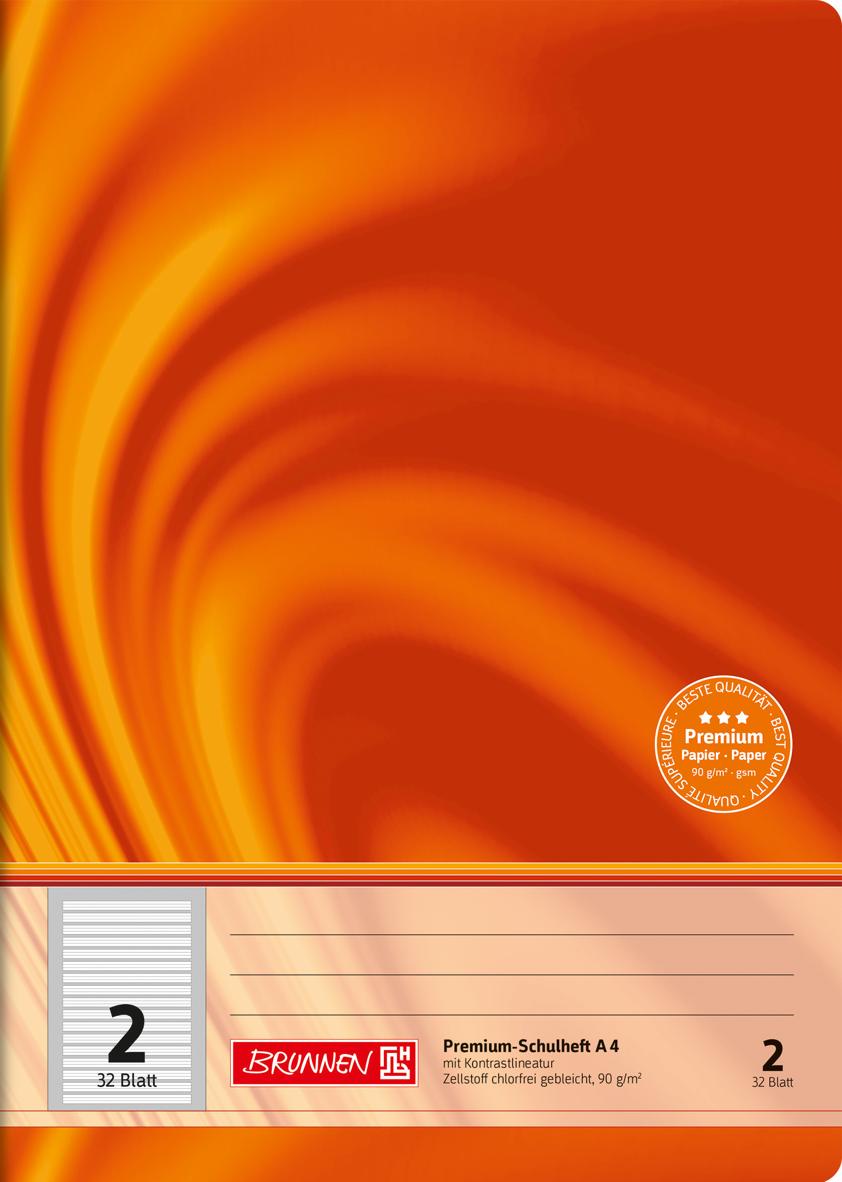 Heft A4 32 Blatt Lin 02 FSC Viv