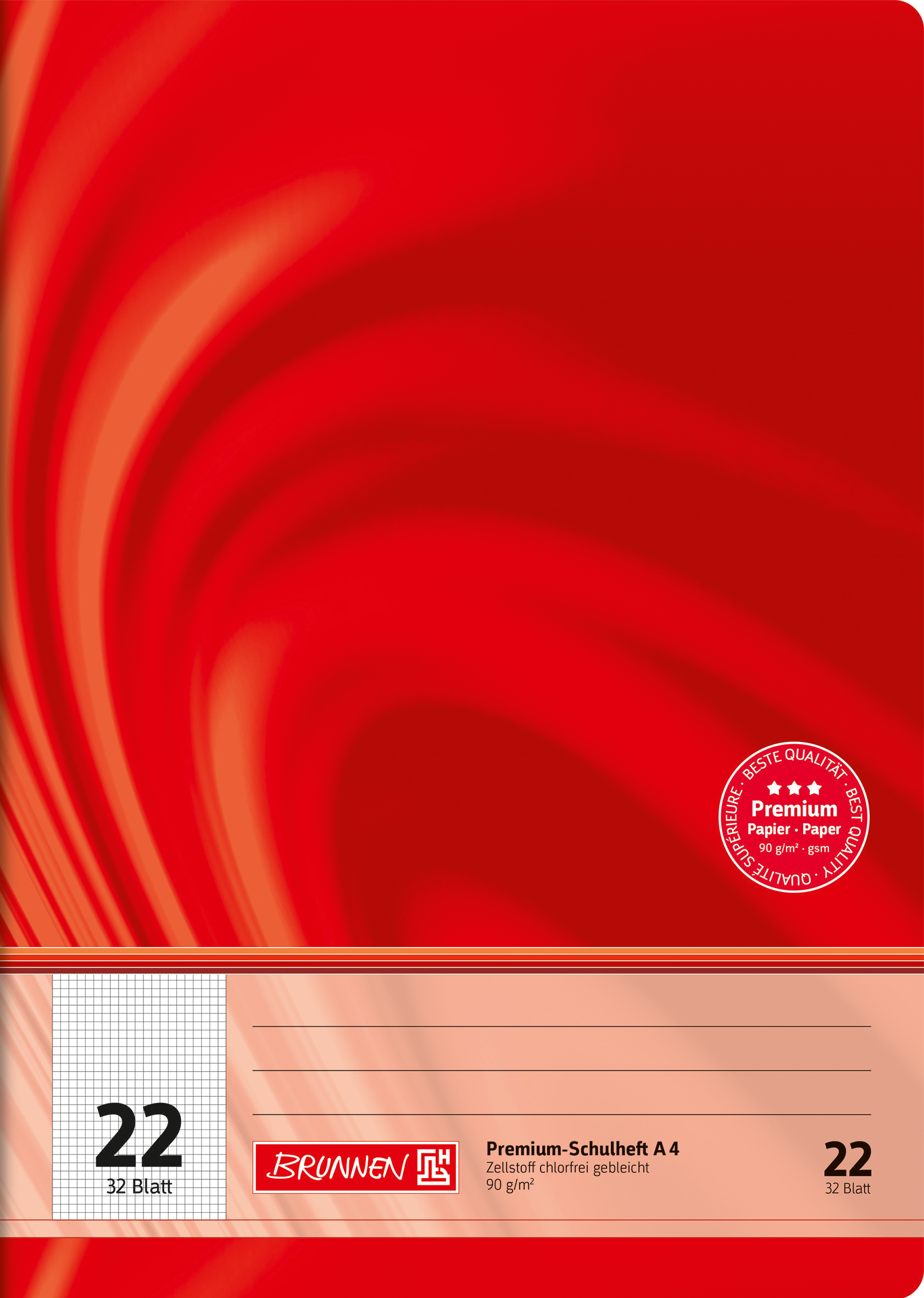 Heft A4 32 Blatt Lin 22 FSC Viv
