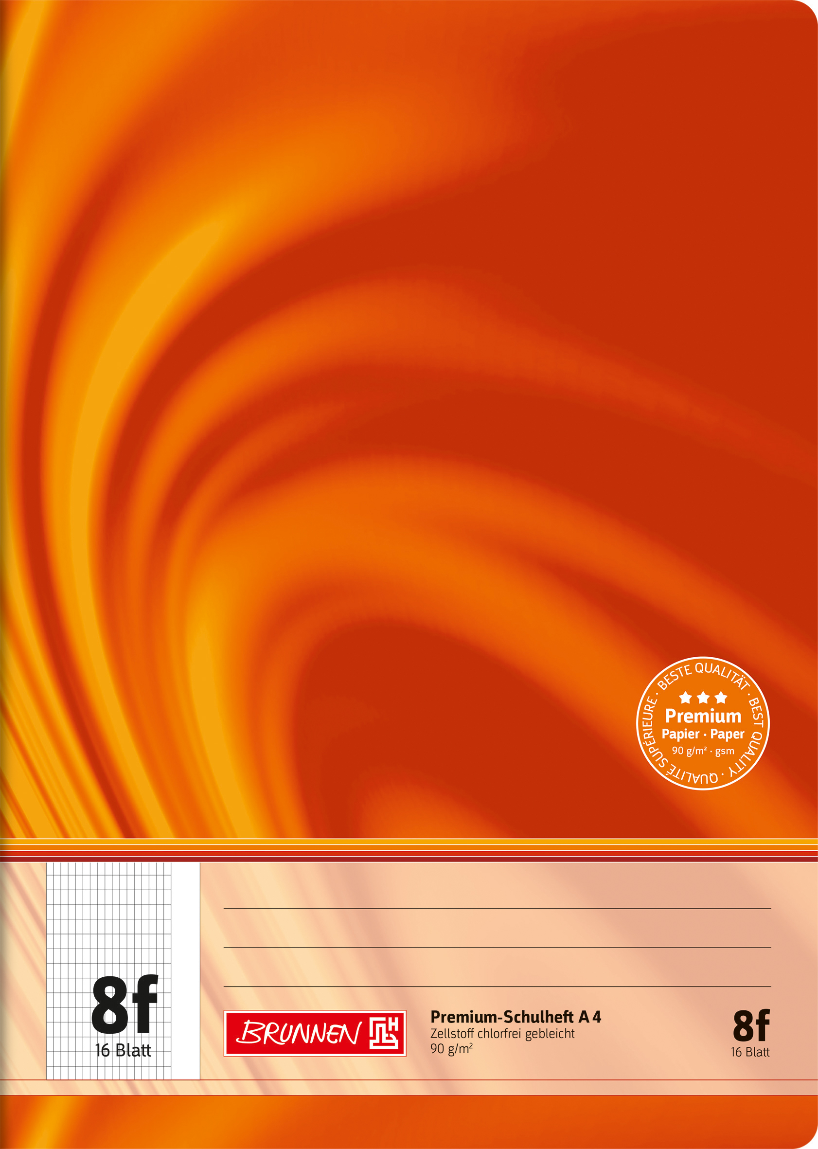 Heft A4 16 Blatt Lin 8f FSC Viv