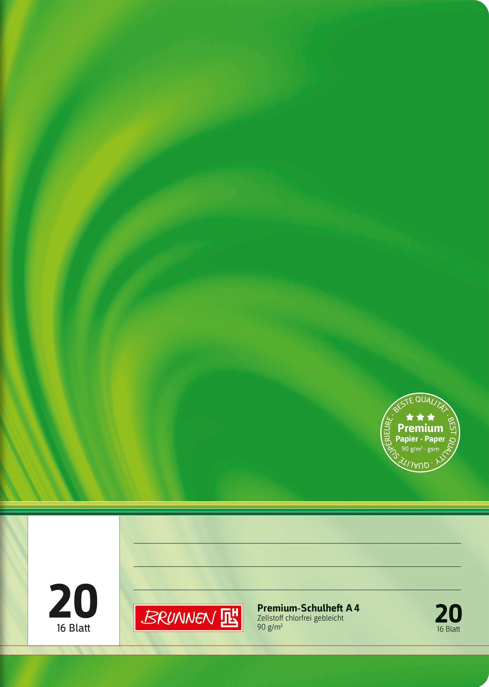 Heft A4 16 Blatt Lin 20 FSC Viv