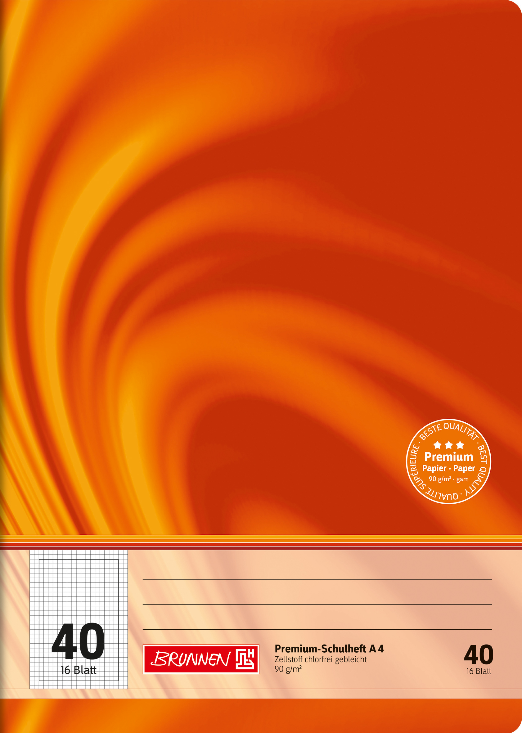 Heft A4 16 Blatt Lin 40 FSC Viv