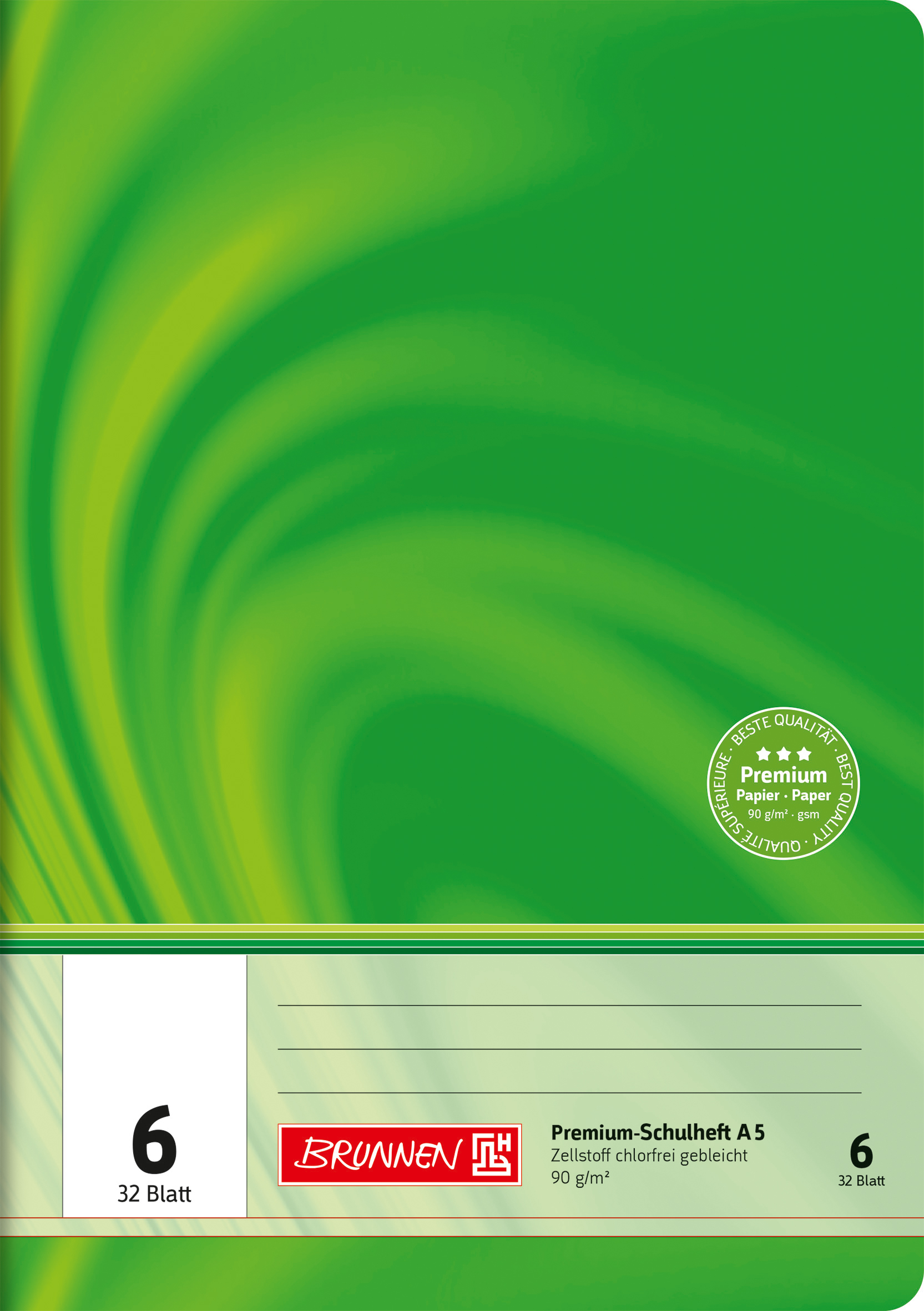 Heft A5 32 Blatt Lin 06 FSC Viv