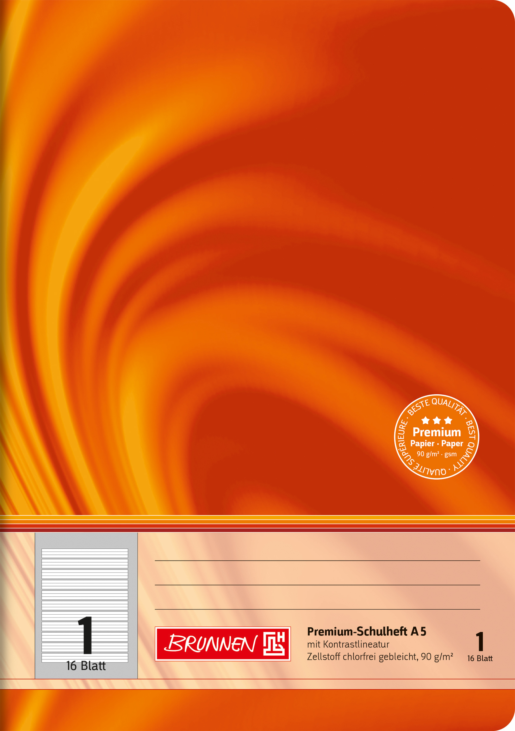 Heft A5 16 Blatt Lin 01 FSC Viv