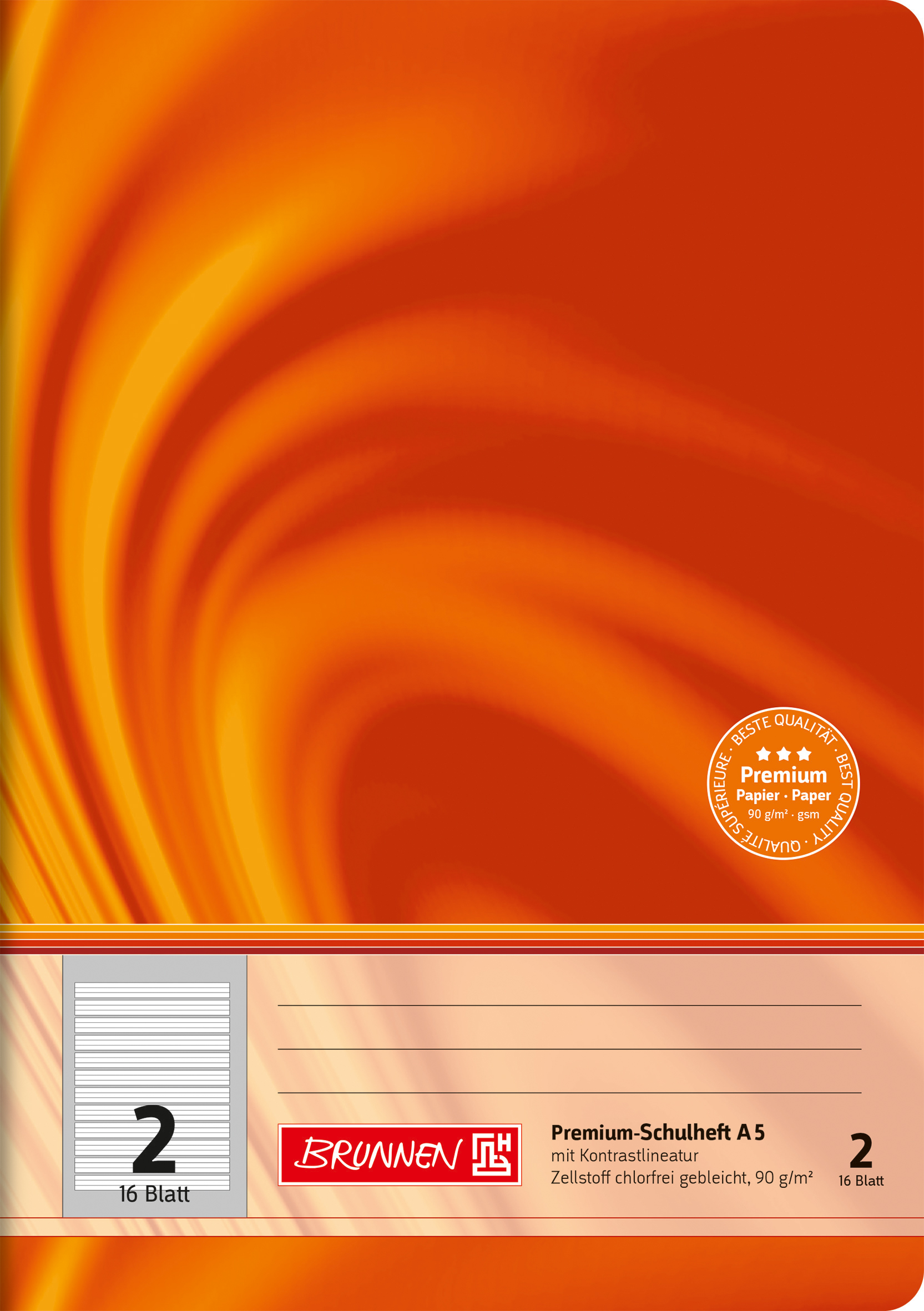Heft A5 16 Blatt Lin 02 FSC Viv