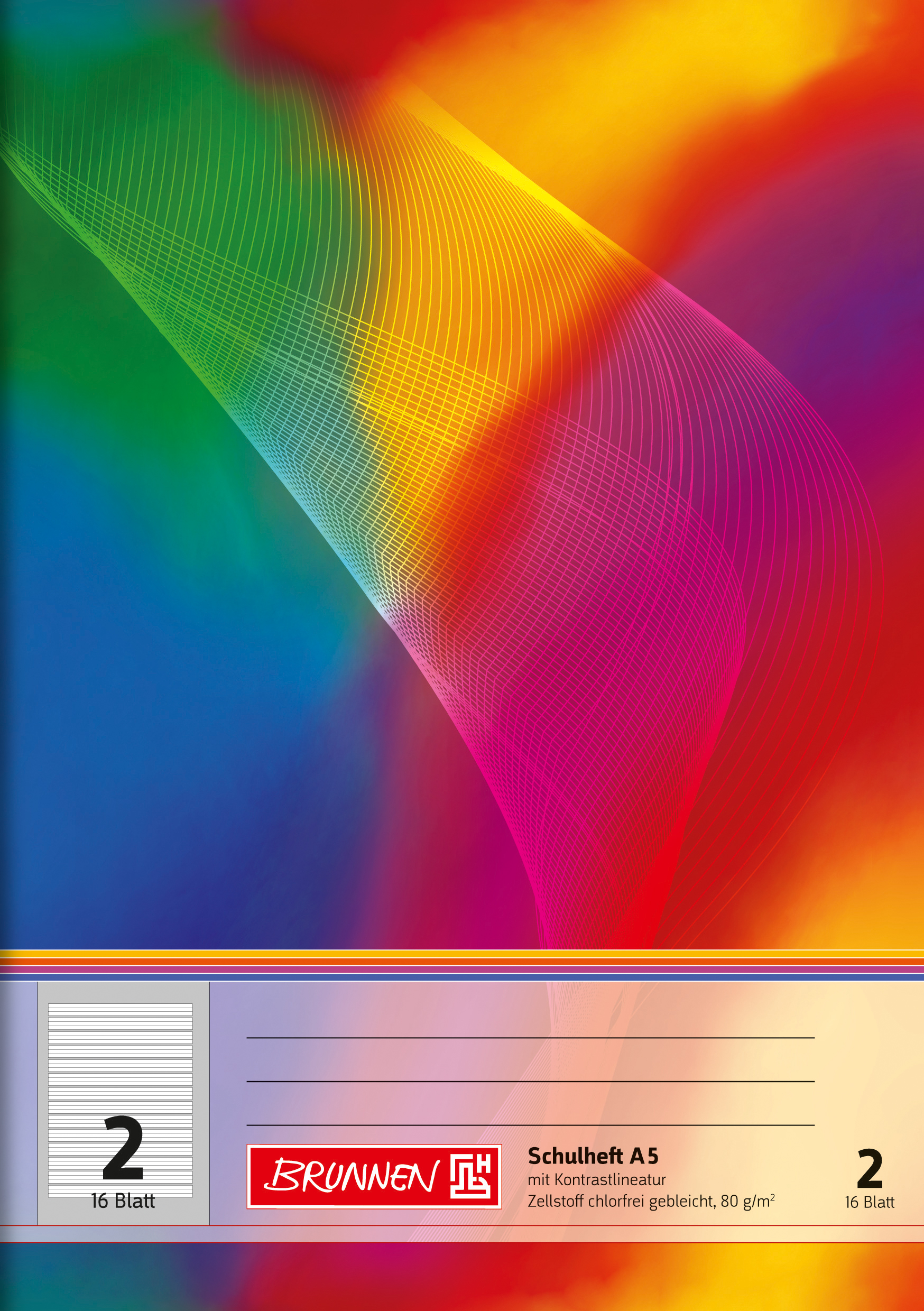 Heft A5 16 Blatt Lin 02 FSC