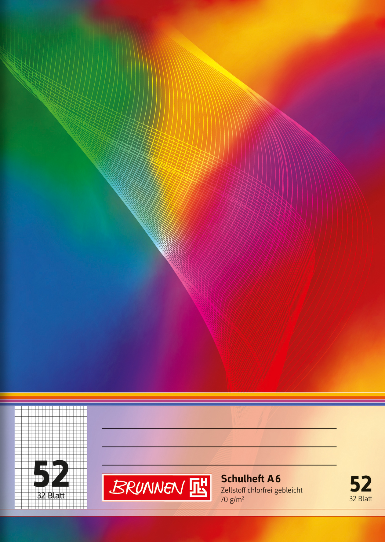 Heft A6 32 Blatt Lin 52 kar