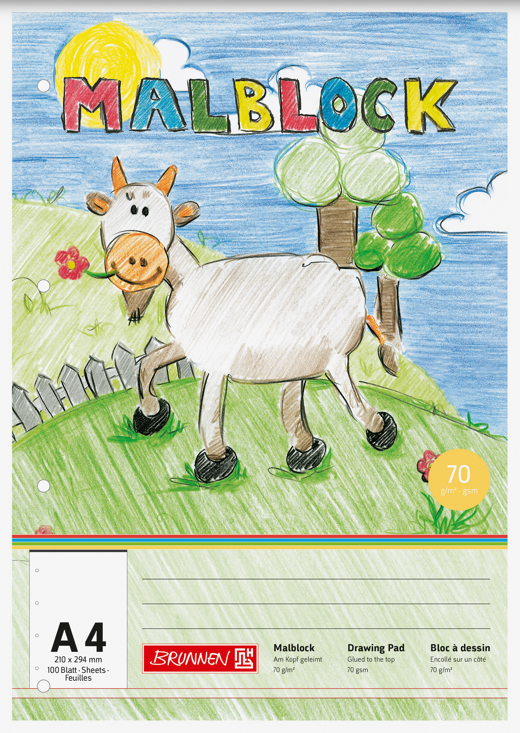 Malbl A4 70g 100Bl gel