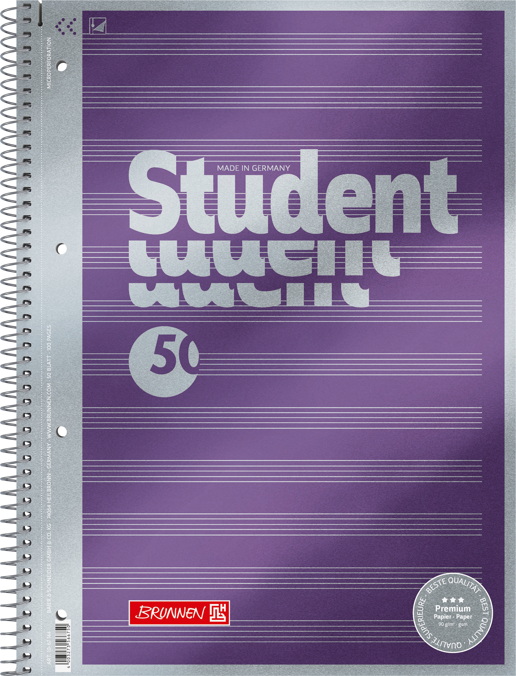 Collegebl A4 Noten 50Bl Premium