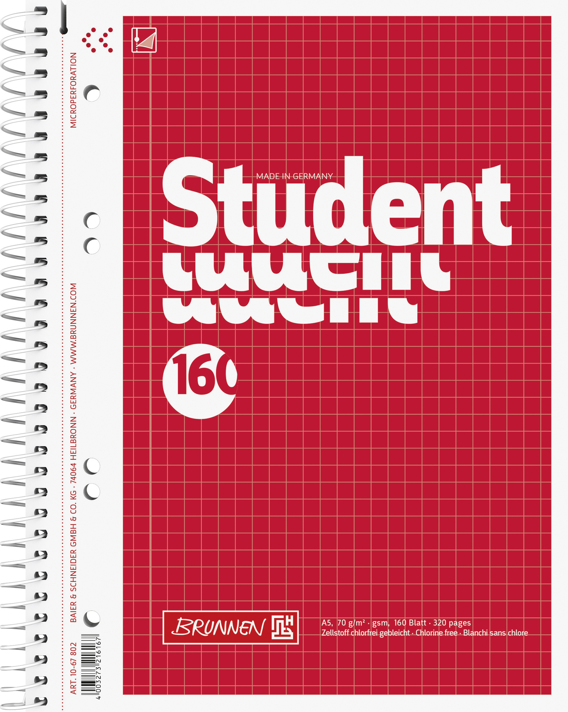 Collegebl A5 kar 160Bl