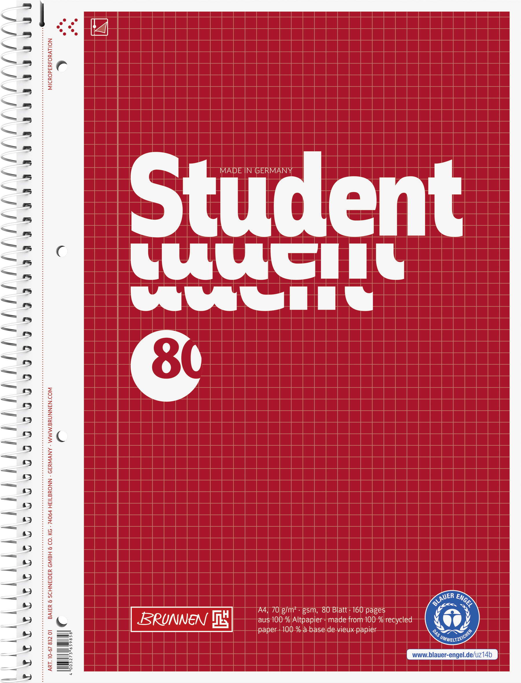 Collegebl A4 kar 70g RCP