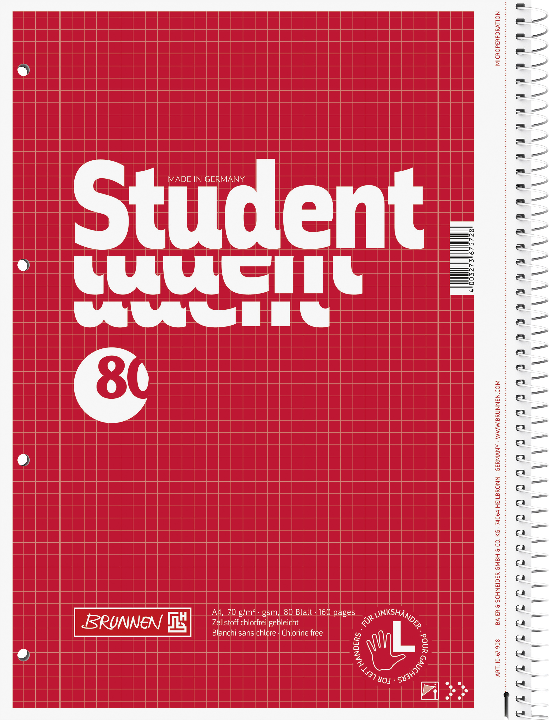 Collegebl A4 Lin28 70g Linksh.
