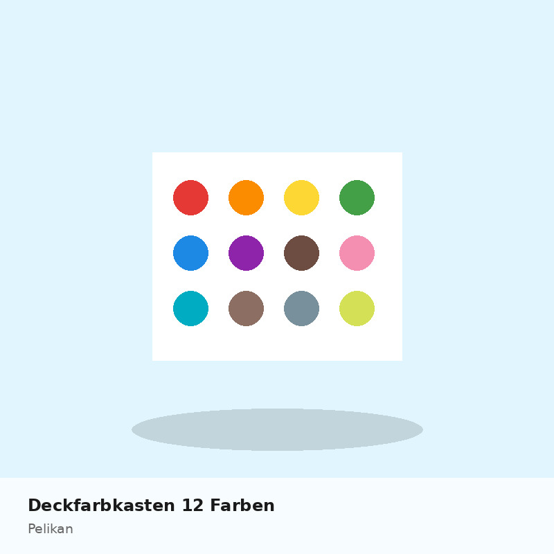 Deckfarbkasten 12 Farben