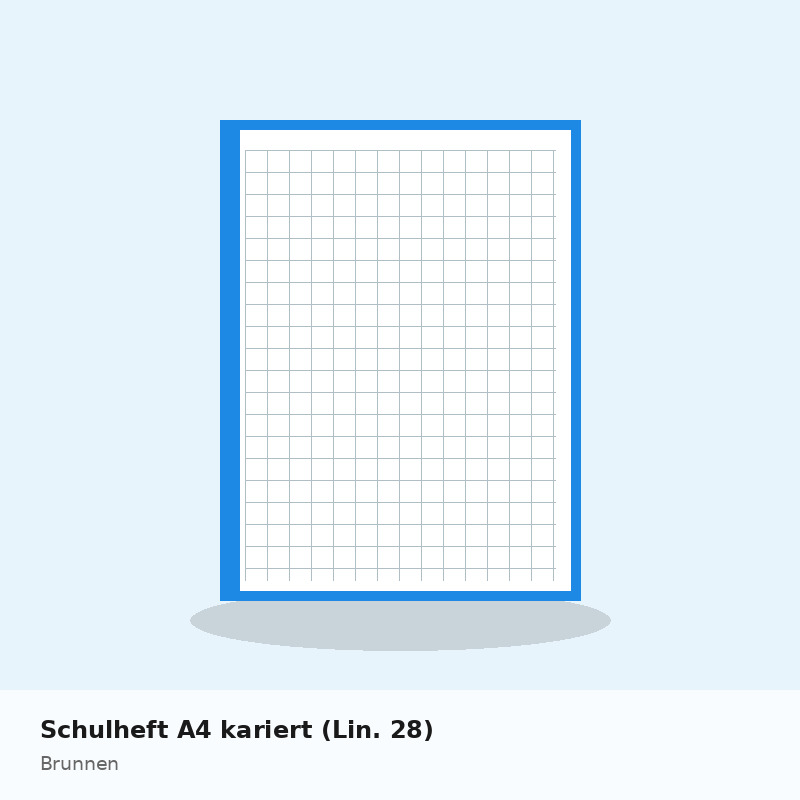Schulheft A4 kariert (Lin. 28)