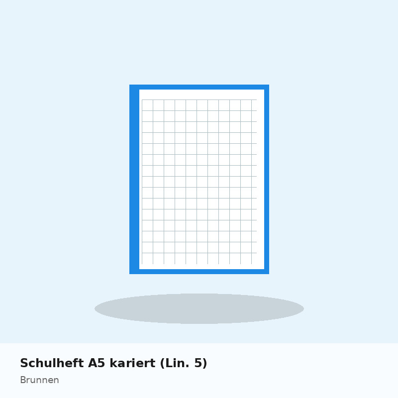 Schulheft A5 kariert (Lin. 5)